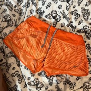 Nike Run Orange Athletic Shorts
